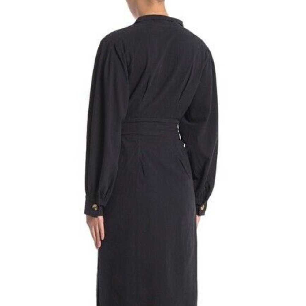 Free People Audrey Circle Shirt Dress Black S - Picture 3 of 8